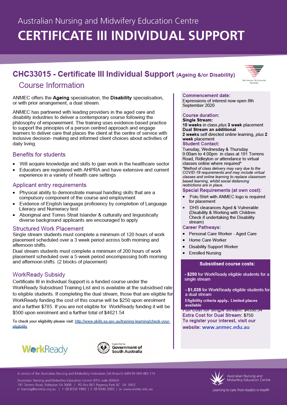 CHC33015 Certificate III In Individual Support Ageing Australian 